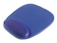 Kensington Mouse Rest Pad. Super cushioned wrist pad covered with soft fabric, distributing wrist pressure more evenly ensuring excellent support. Other features include a non slip base to keep the mouse pad in place. Colour - Blue.
