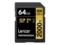 Lexar Professional SDXC UHS-II Memory Card 64GB 300MB/s