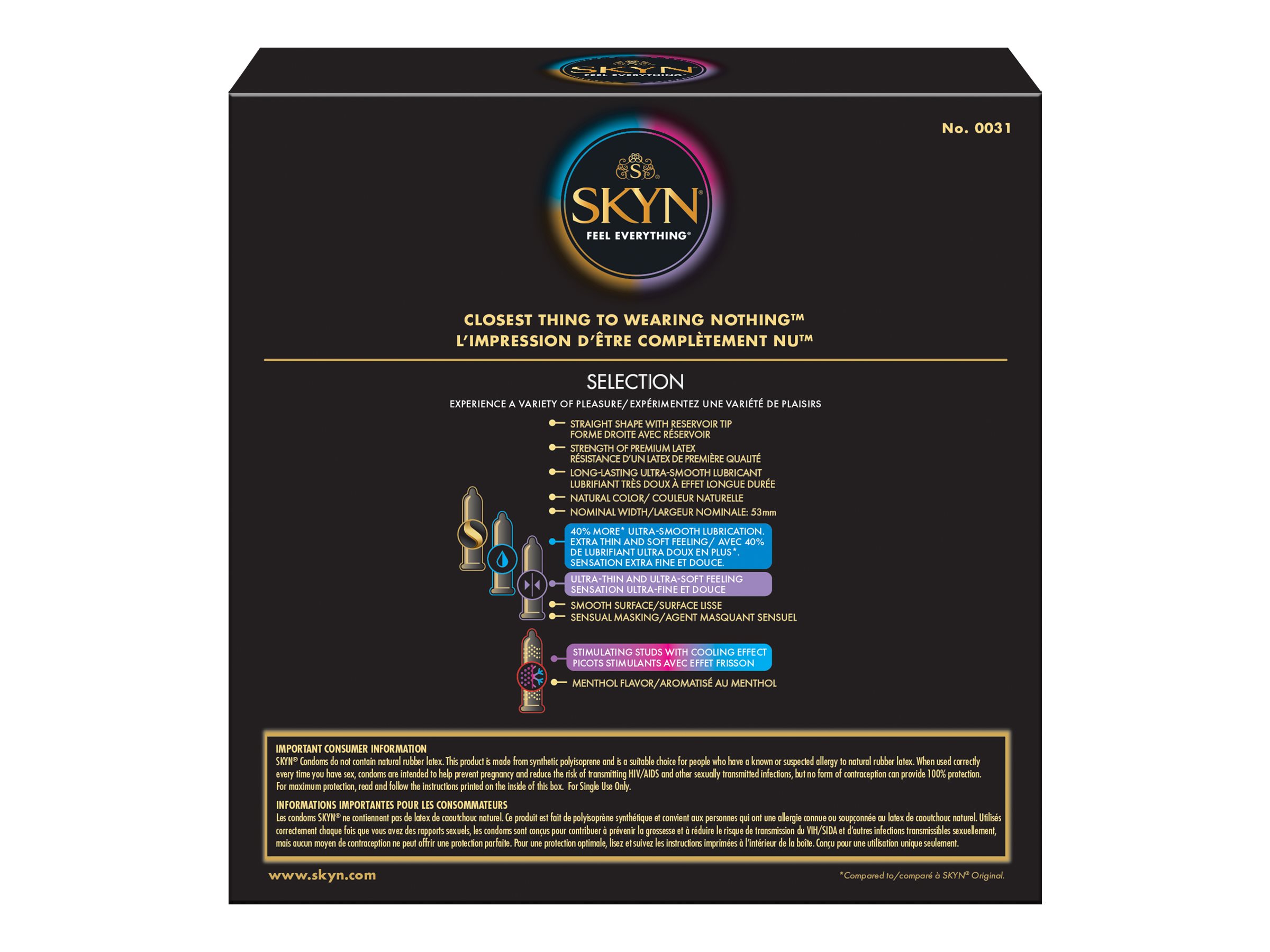 Lifestyles SKYN Selection Condoms (NON-LATEX Variety Pack)