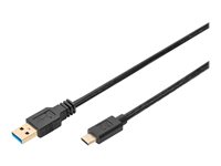 DIGITUS USB 3.0 / USB 3.1 USB Type-C kabel 1m Sort