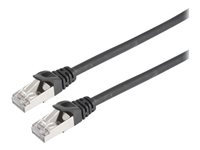 Prokord CAT 6a Kabel med afskærmning med folie og kobberfletning (SFTP 5m Netværkskabel Sort 