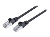 Intellinet Network Patch Cable, Cat6A, 0.5m, Black, Copper, S/FTP, LSOH / LSZH, PVC, RJ45, Gold Plated Contacts, Snagless, Bo