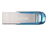 SanDisk Ultra Flair 128GB USB 3.0 USB stick Blå Sølv