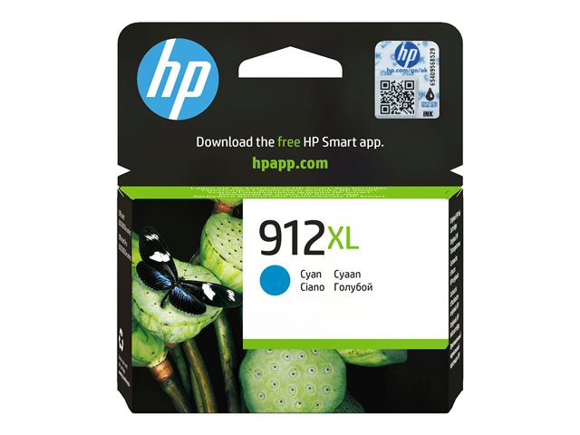 HP 912XL High Yield Cyan Original Ink 3YL81AE#30B