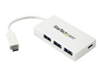 Startech Hub USB-C à 4 ports USB 3.0 - 1x USB-C 3x USB-A - Blanc