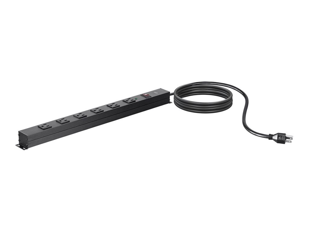 MONOPRICE 6 OUTLET METAL SURGE PROTECTOR POWER STRIP 
