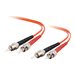 C2G 1m ST-ST 62.5/125 Duplex Multimode OM1 Fiber Cable