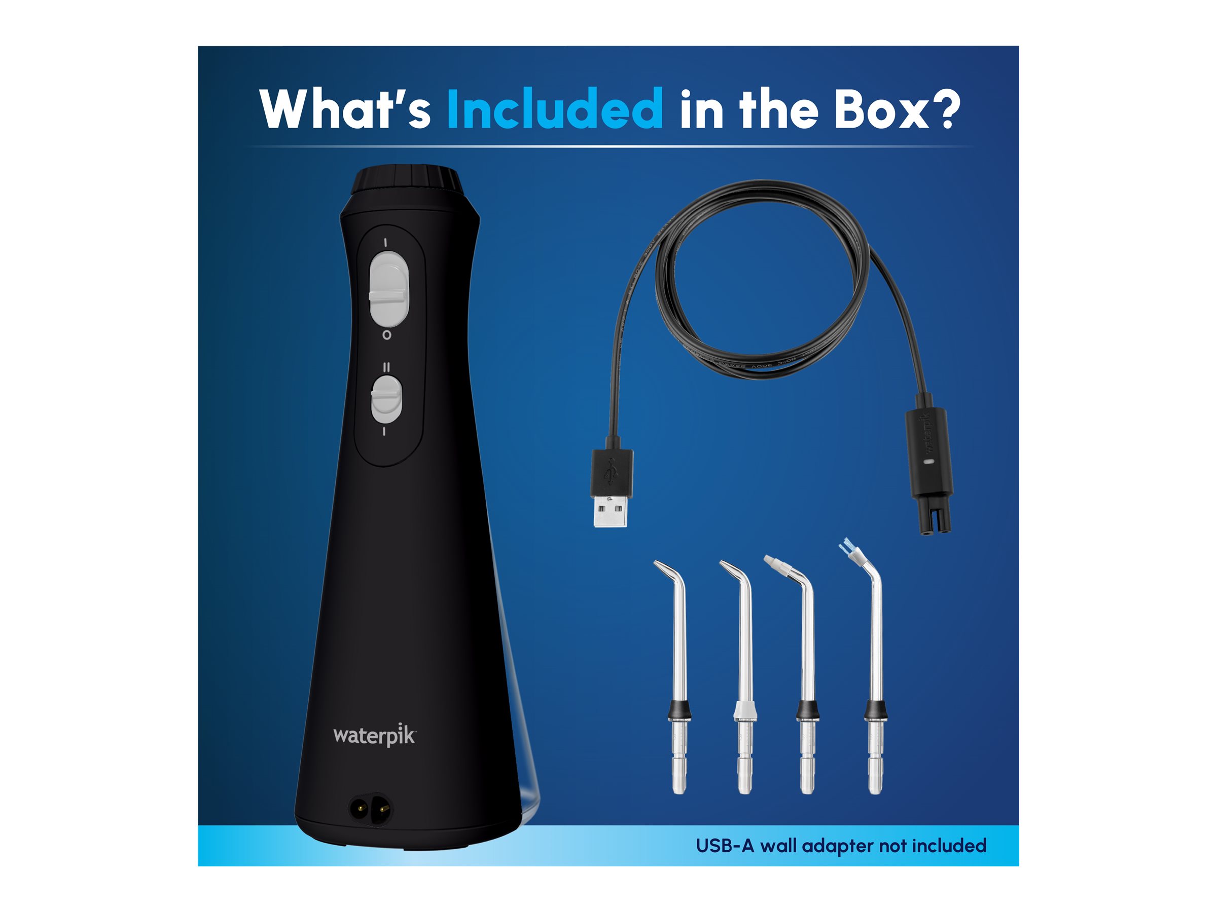 Waterpik Water Flosser Cordless Plus Oral Irrigator - Black - WP-462C