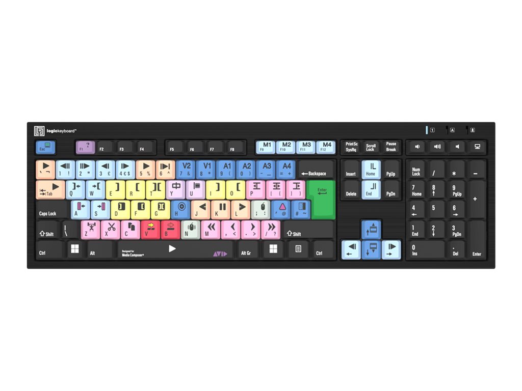An image of LogicKeyboard Avid Media Composer Slimline - keyboard - UK Input Device