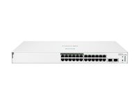 HPE Networking Instant On 1830 24G 12p Class4 PoE 2SFP 195W Switch - switch - 24 ports - smart - rack-mountable