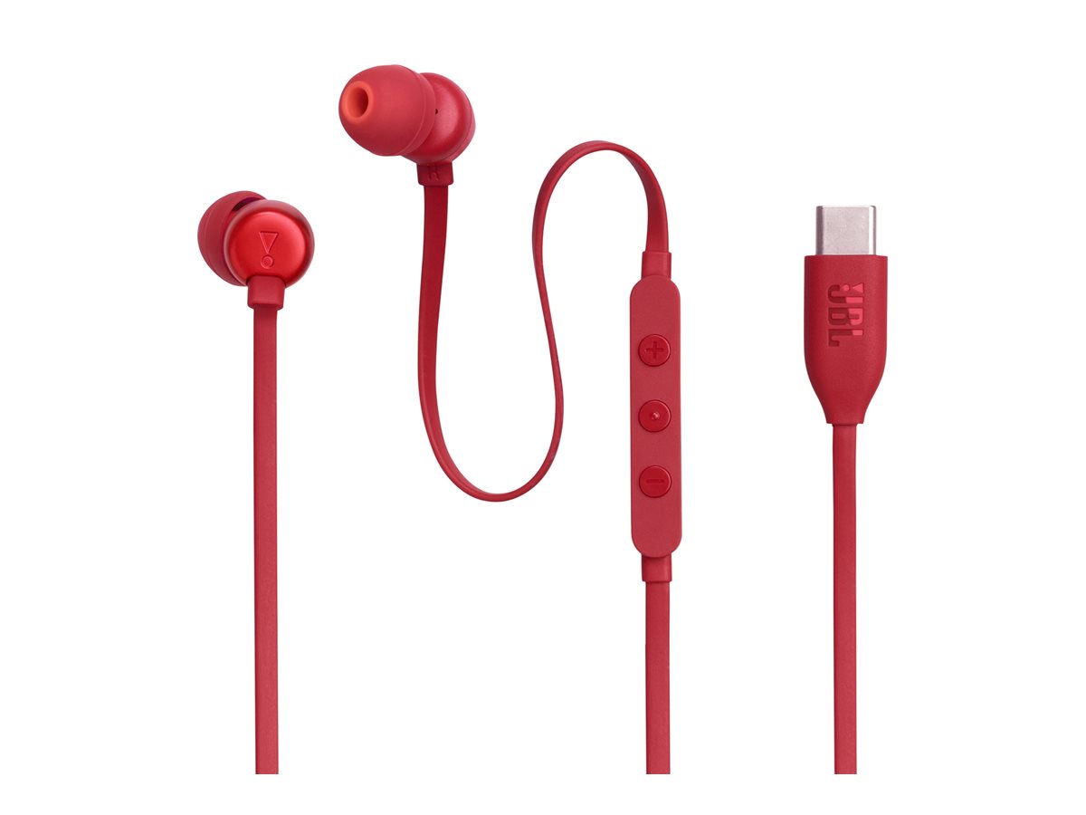 JBL TUNE 310C USB-C Earphones - Red - JBLT310CREDAM