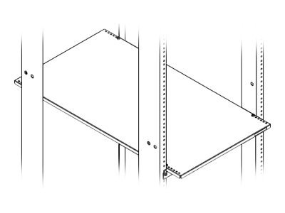 SHELF FOR DUAL RACK 32 FIXED D BK