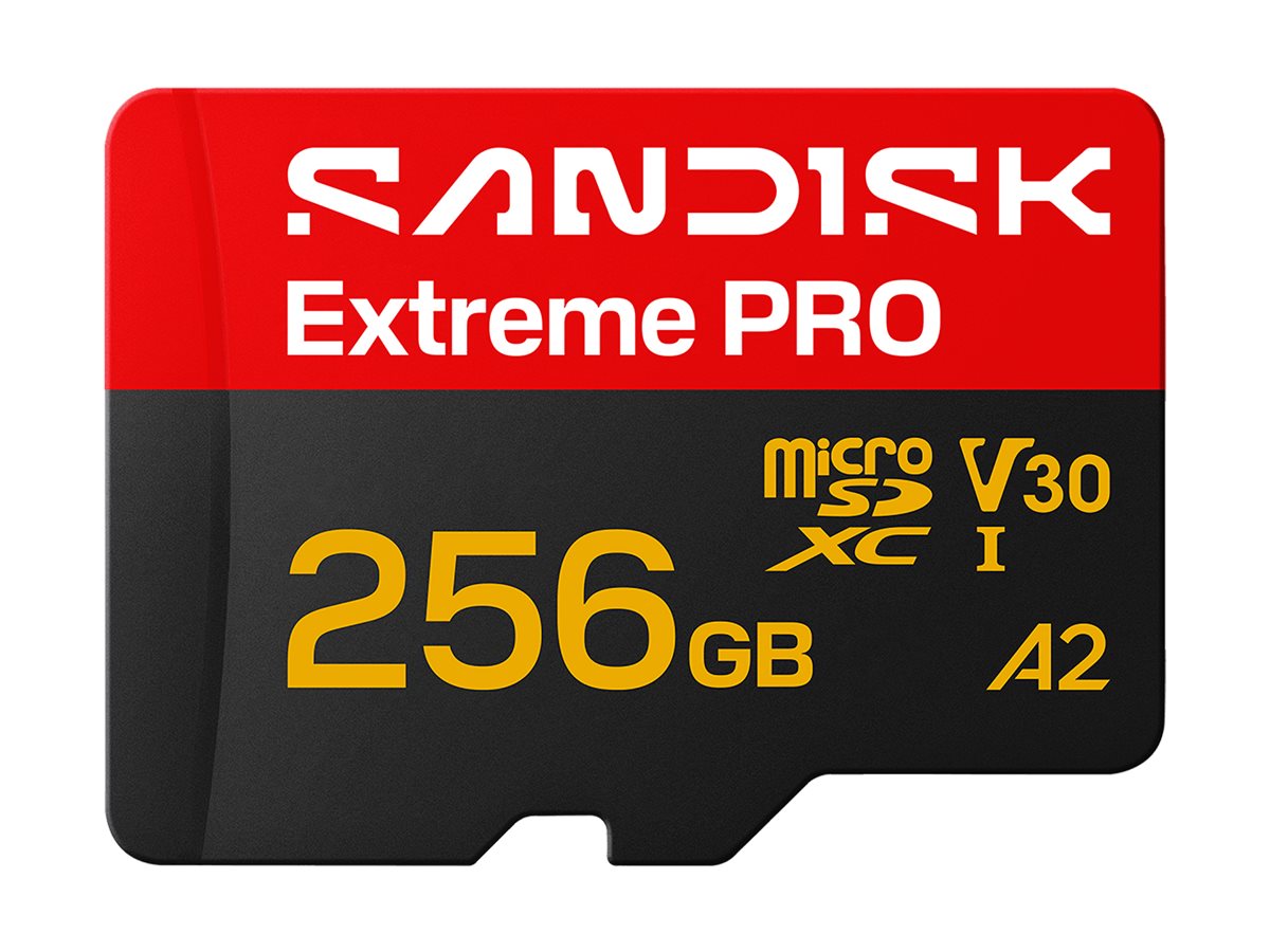 Extreme Pro 256GB UHS-I MICROSD 250MB/S(R) / 170MB/S(W)