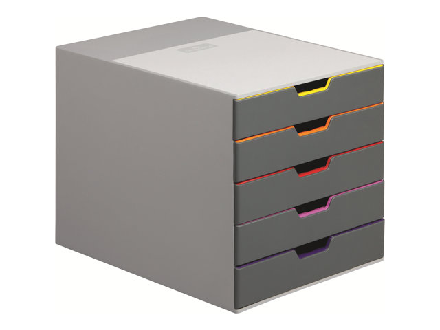 Durable Varicolor 5 Drawer Cabinet For Letter A4 C4 Folio