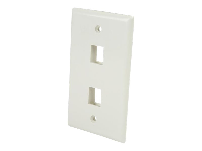 StarTech.com Dual Outlet RJ45 Universal Wall Plate White