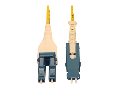 Eaton Tripp Lite Series 40/100/400G Singlemode 9/125 OS2 Fiber Optic Cable (Duplex SN-UPC to Duplex LC-UPC M/M), LSZH, Yellow, 5 m (16.4 ft.)