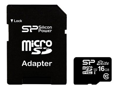 SILICON POWER Micro SDHC 16Go + Adapter