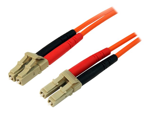 Image of StarTech.com 2m Fiber Optic Cable - Multimode Duplex 50/125 - LSZH - LC/LC - OM2 - LC to LC Fiber Patch Cable (50FIBLCLC2) - network cable - 2 m