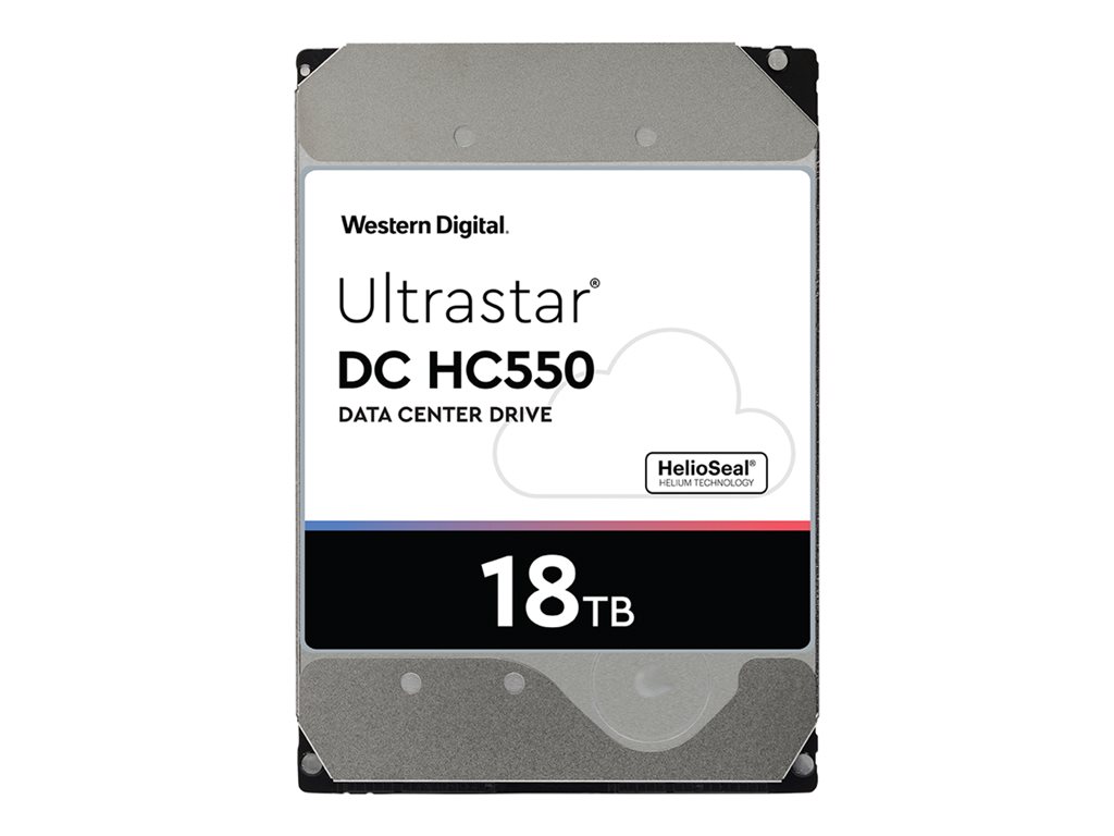 Western Digital Ultrastar HDD 18TB (WUH721818ALE6L4) DC HC550 3.5in 26.1MM 512MB 7200RPM SATA 512E 