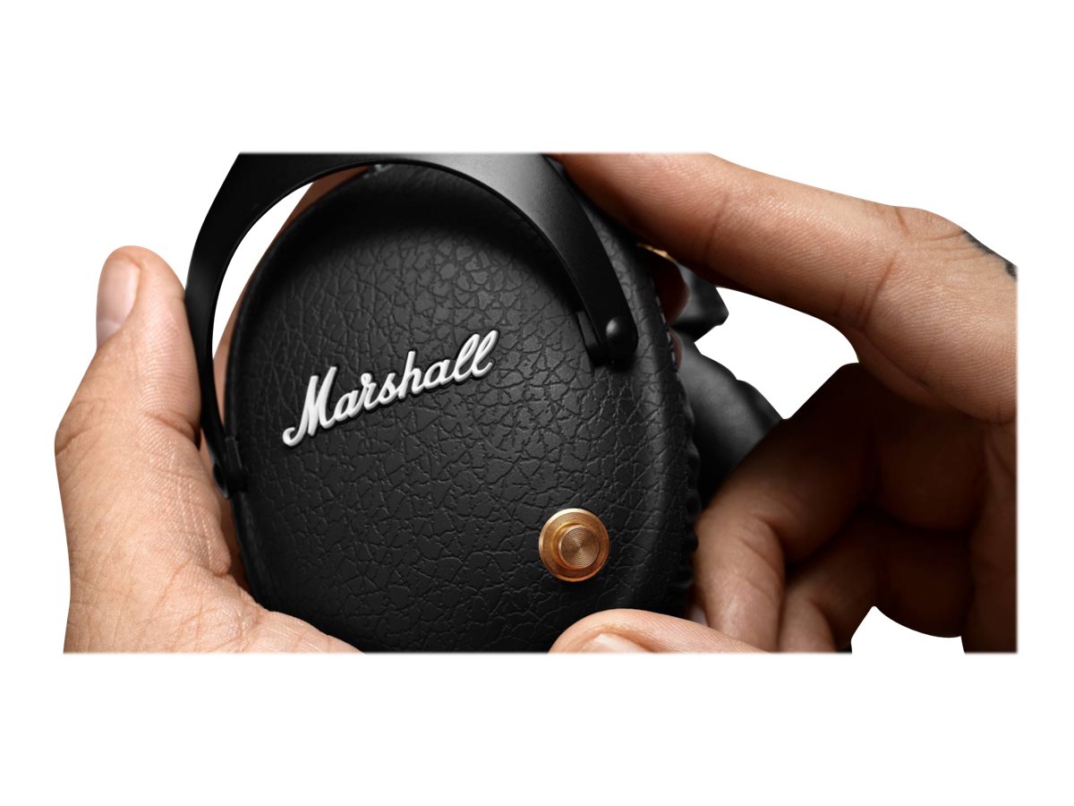 Auriculares inalámbricos  Marshall Monitor Bluetooth, Hasta 30h, Plegable,  Manos libres, Negro