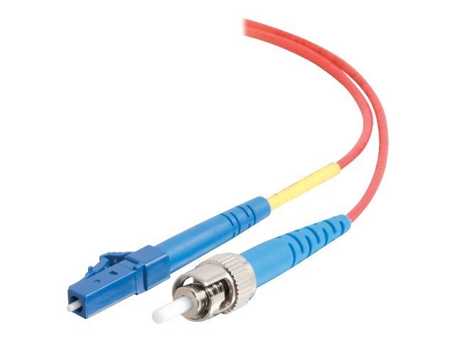 C2G 5m LC-ST 9/125 Simplex Single Mode OS2 Fiber Cable - Plenum CMP-Rated - Red - 16ft - patch cable - 5 m - red