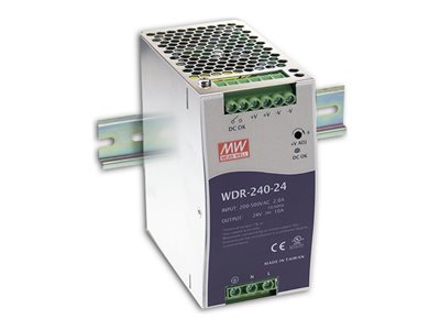 PS, DIN, WIDE VOLTAGE INPUT, 240W, 24V