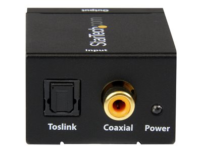 Shop  StarTech.com SPDIF Digital Coaxial or Toslink Optical to Stereo RCA  Audio Converter - Digital Audio Adapter (SPDIF2AA) - Coaxial/optical  digital audio converter - black - for P/N: FPCEILPTBLP - FPWARTB1M 