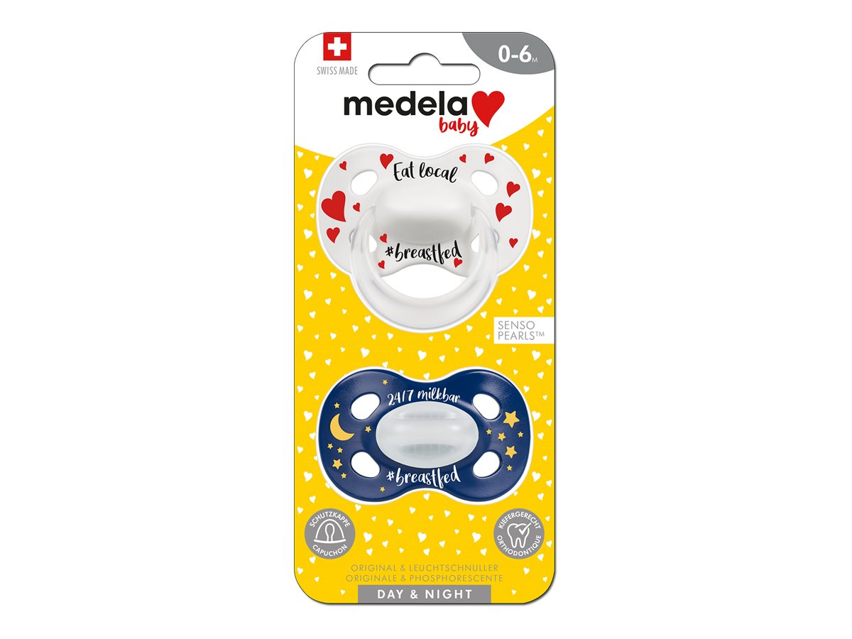 Medela Baby Day & Night Pacifier Set - 0-6 Months - Unisex - 2 Pack