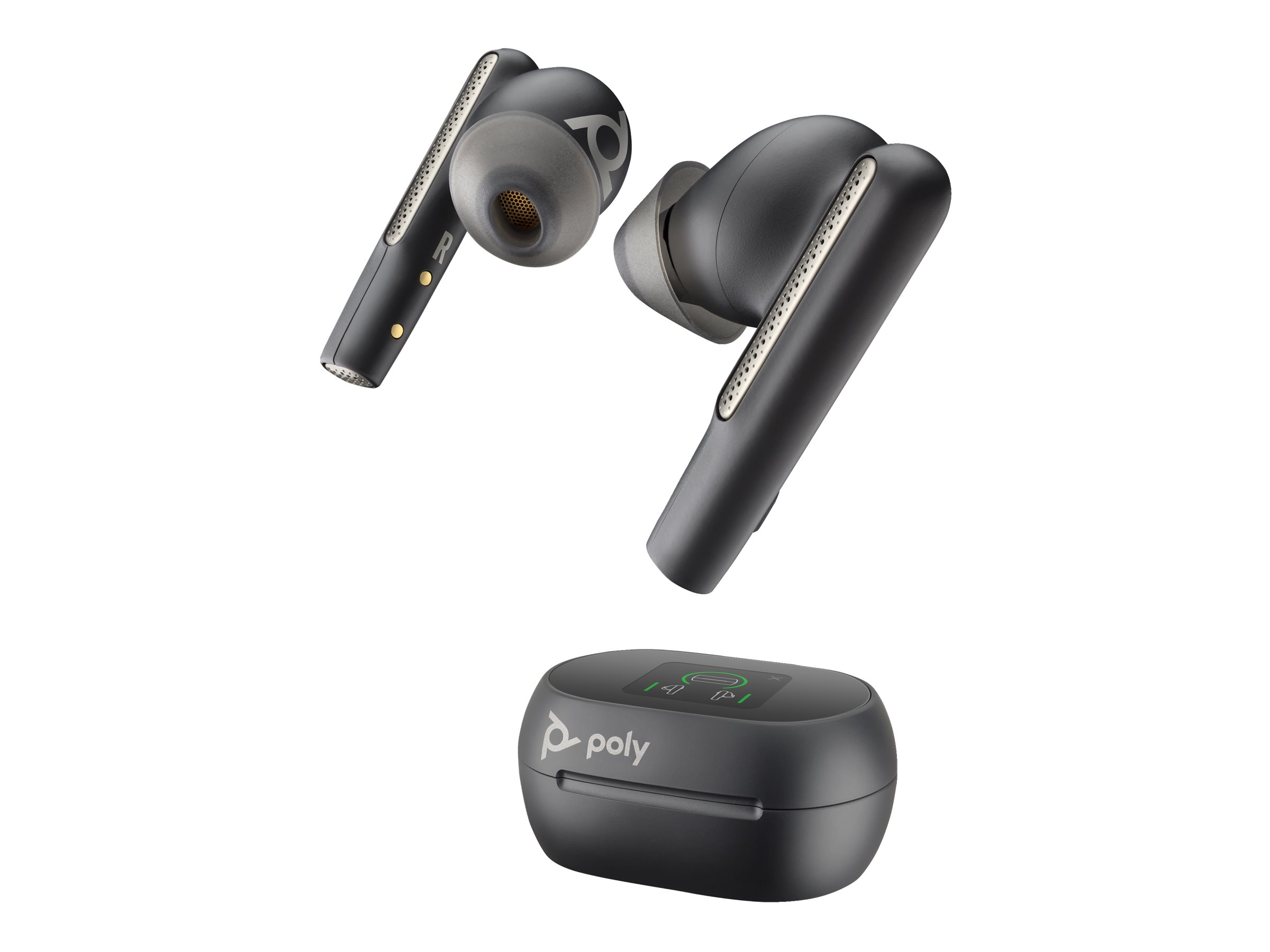 HP Poly Voyager Free 60+ UC true wireless earphones with mic USB-A via Bluetooth Product shot Left-angle 79900