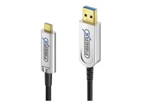 PureLink FiberX Series USB 3.1 USB Type-C kabel 10m Sort