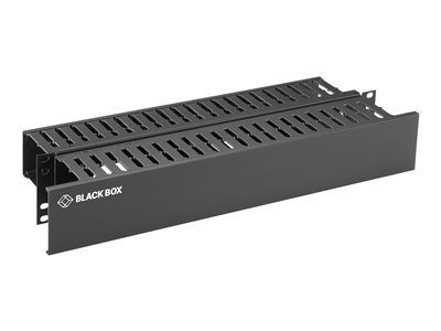 Black Box 2U Horizontal 19 It Rackmount Cable Manager Single-Sided Black