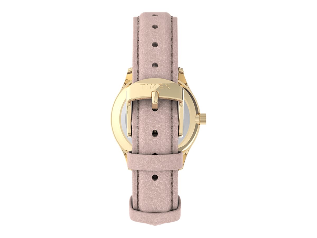 Timex Easy Reader 32mm Leather Strap Watch - Pink/Rose Gold-Tone/White - TW2V252009J