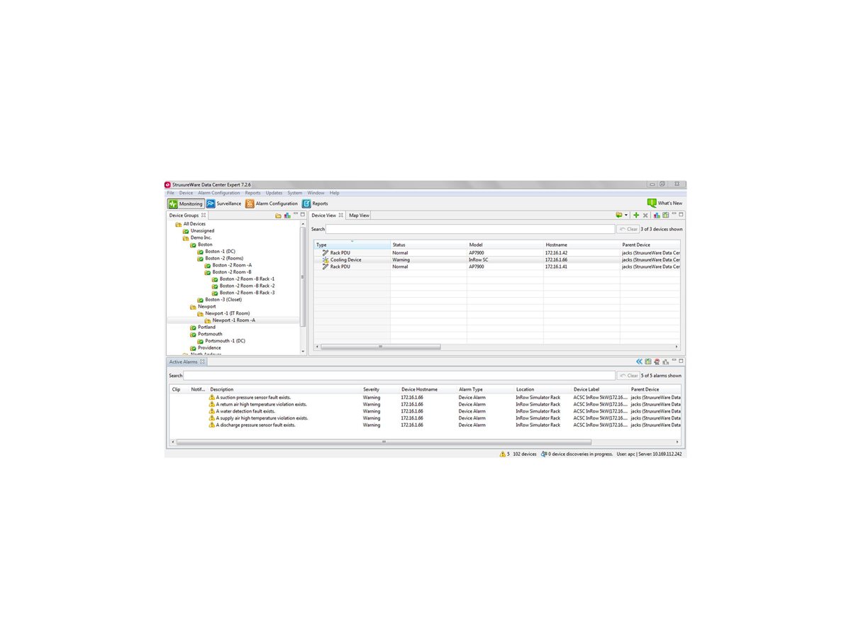 StruxureWare Data Center Expert