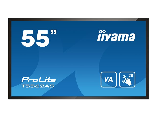 Iiyama Prolite T5562as B1 55 Class 546 Viewable Led Backlit Lcd Display 4k For Digital Signage Interactive Communication