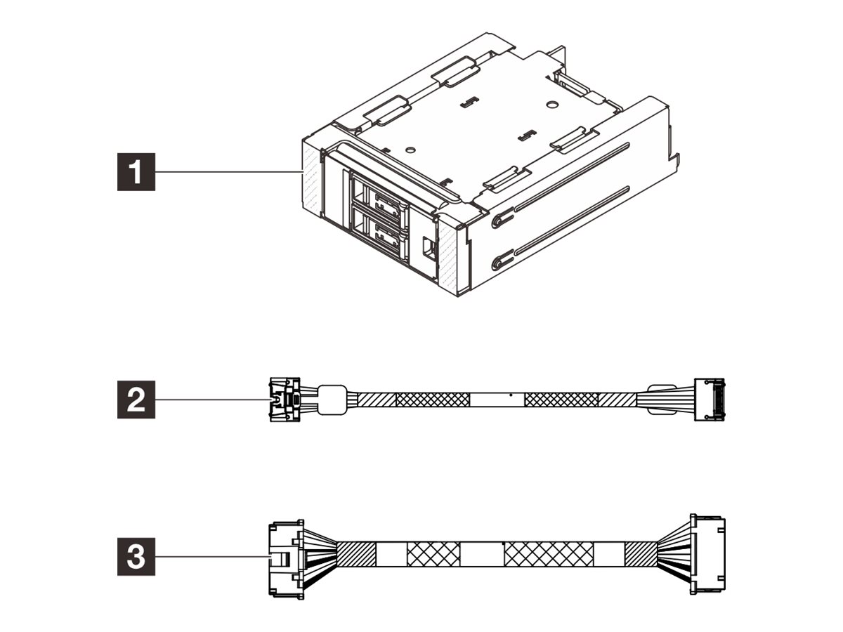 Lenovo - M.2 SATA/NVMe 2-Bay RAID Enablement Kit