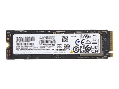 HP 512GB PCIe-4x4 NVMe M.2 SSD Europe - Nr. 5R8X9AA#ABB