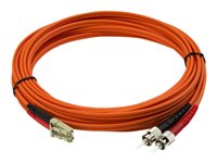 StarTech.com 5m Fiber Optic Cable - Multimode Duplex 50/125 - LSZH - LC/ST - OM2 - LC to ST Fiber Patch Cable - Patch cable - ST multi-mode (M) to LC multi-mode (M) - 5 m - fibre optic - 50 / 125 micron - OM2 - molded - orange - for P/N: MCM1110MMLC