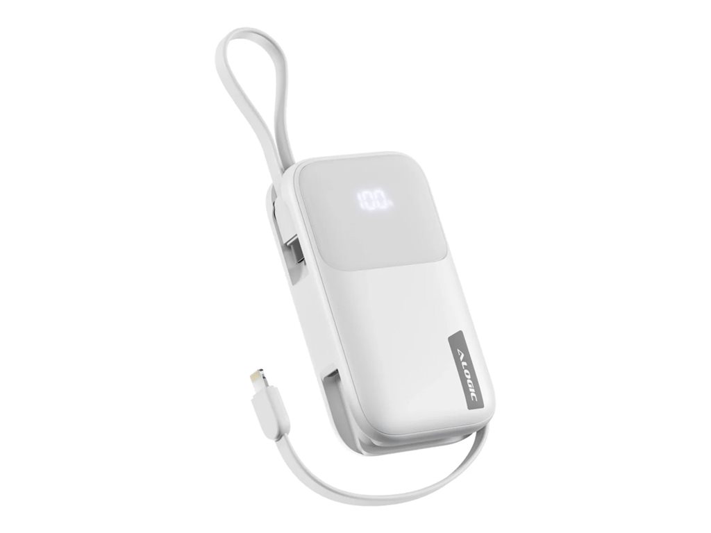 10KMAH 20W TANDEM POWERBANK WITH USB-C LIGHTING WRAP - WHI – ALOGIC