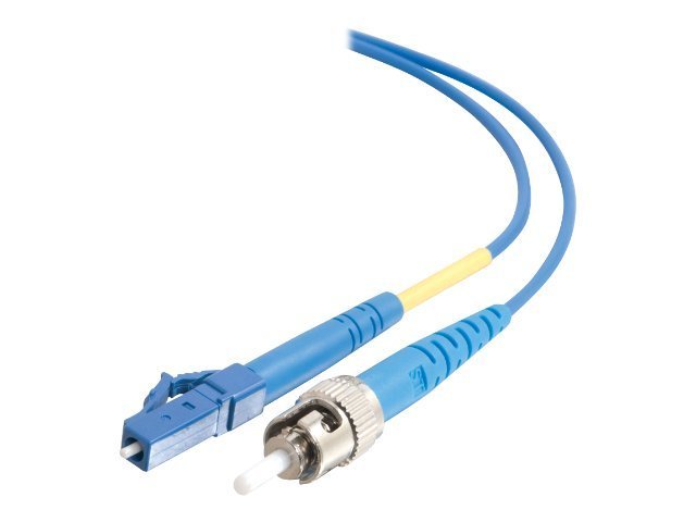 C2G 5m LC-ST 9/125 Simplex Single Mode OS2 Fiber Cable - Plenum CMP-Rated - Blue - 16ft - patch cable - 5 m - blue