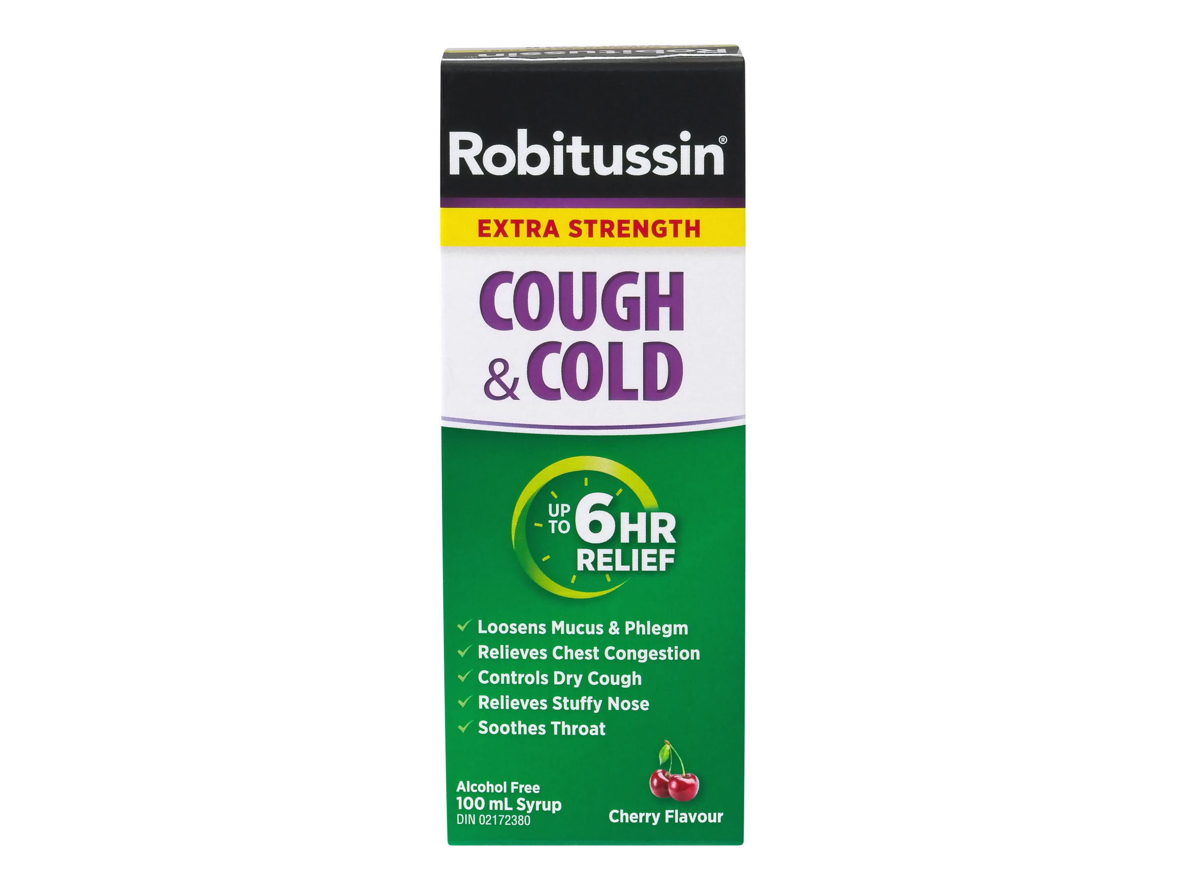 Robitussin Cough & Cold Extra Strength Syrup Cherry 100ml