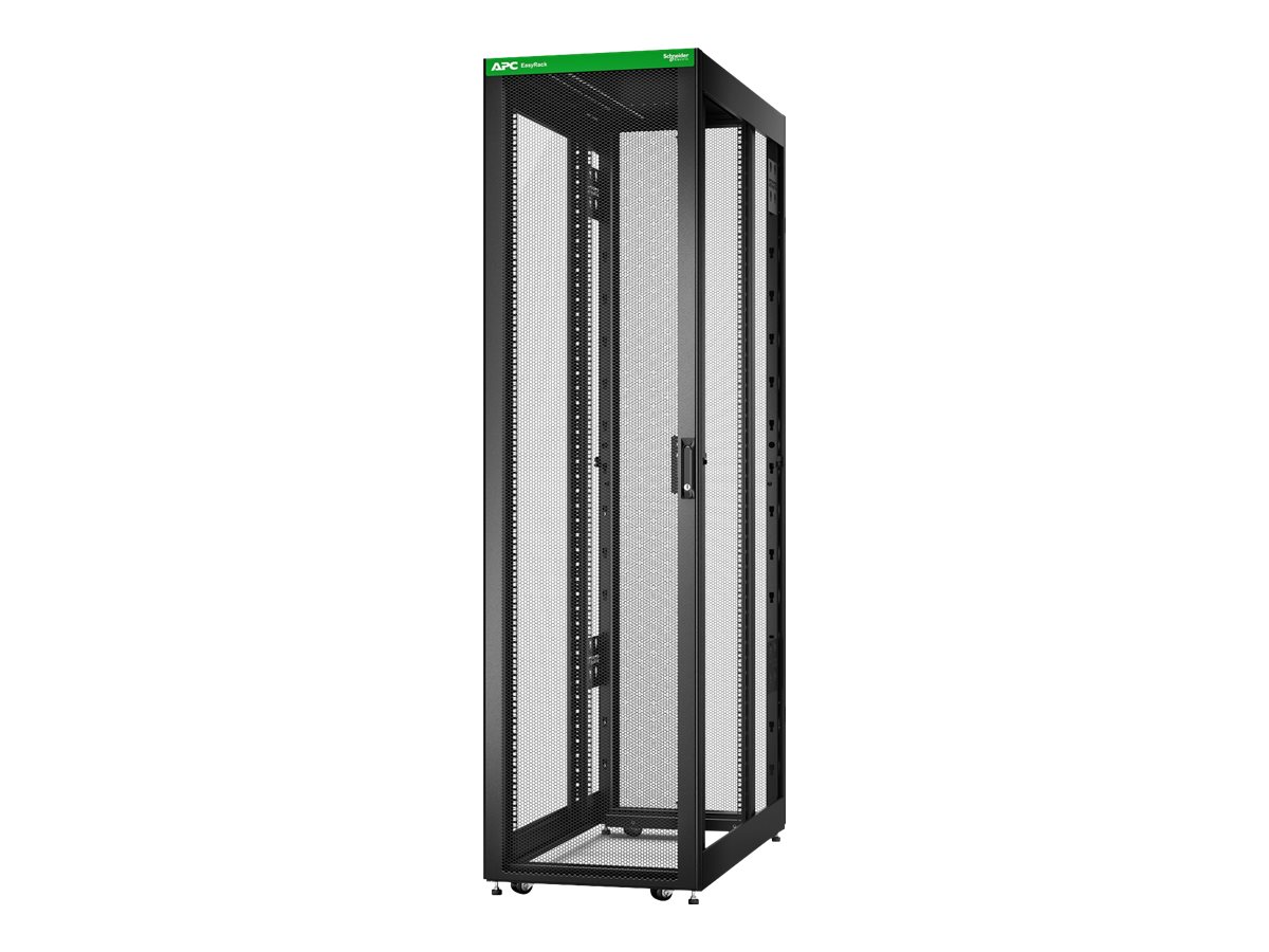 APC Easy Rack 48Ux600x1200 with Roof castors feet and 4Brackets No Side panels Bottom black