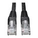 Eaton Tripp Lite Series Cat6 Gigabit Snagless Molded (UTP) Ethernet Cable (RJ45 M/M), PoE, Black, 8 ft. (2.43 m)