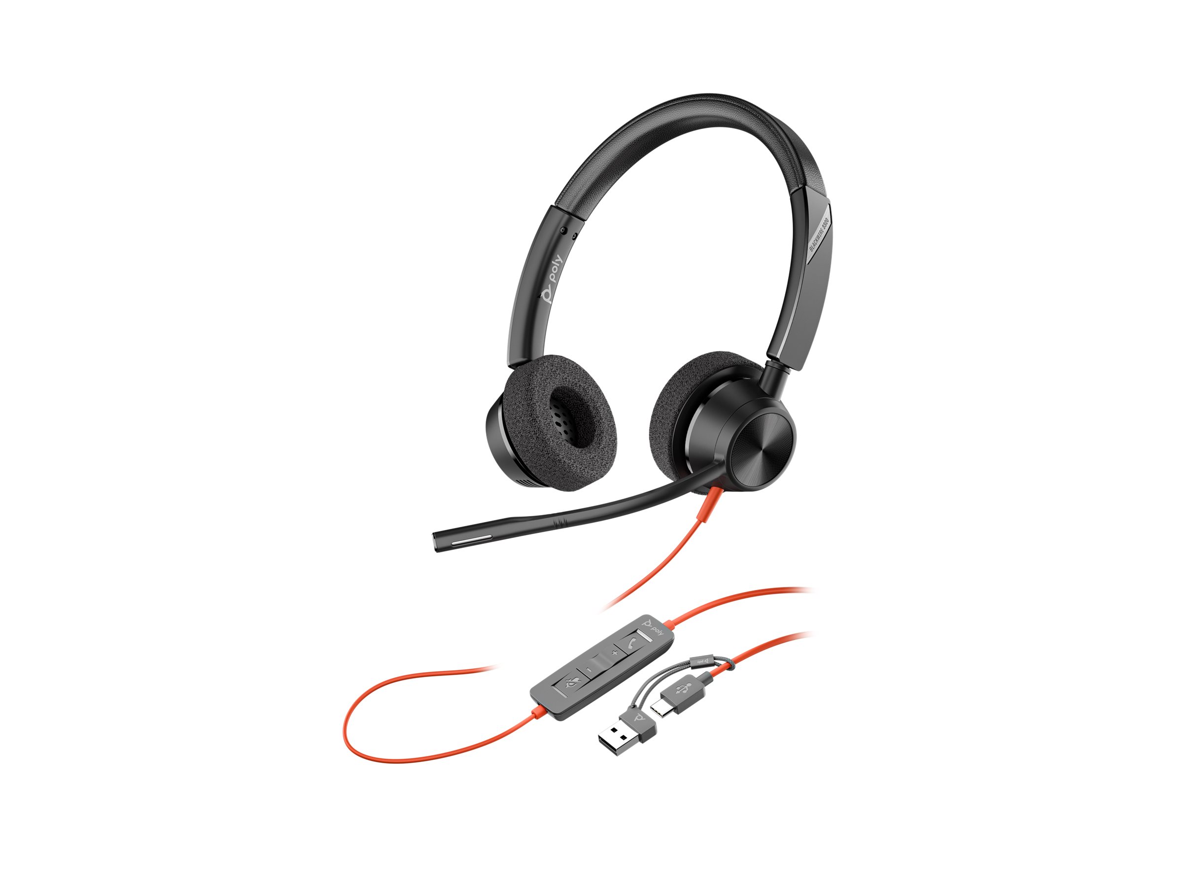 HP Poly Blackwire 3320 headset Usage / lifestyle Right-angle 72800