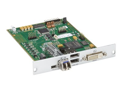 Black Box ServSwitch DKM HD Video and Peripheral Matrix Switch Receiver Modular Interface Cards Single-Mode Fiber, DVI-D and USB HID Module