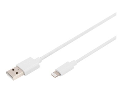 DIGITUS USB Kabel 2.0 A St. -> Lightning St., MFI 2M weiß - DB-600106-020-W