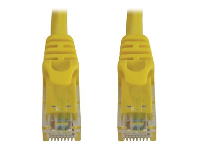 Eaton Tripp Lite Series Cat6a 10G Snagless Molded UTP Ethernet Cable (RJ45 M/M), PoE, Yellow, 25 ft. (7.6 m)
