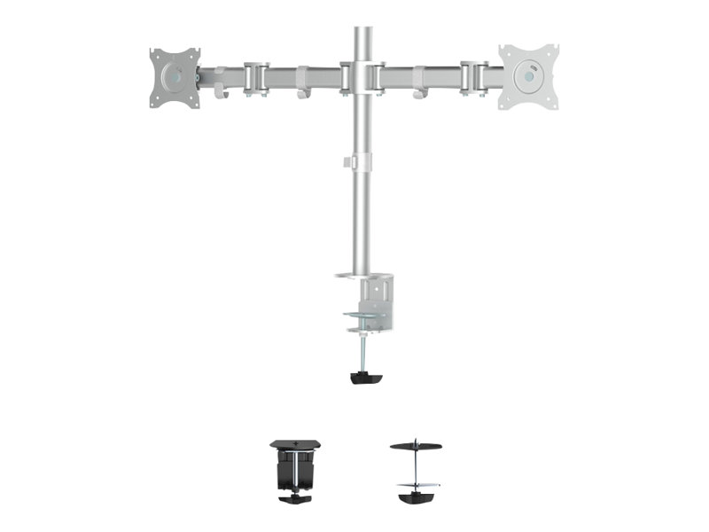 NEOMOUNTS Flat Desk Mount 2 screens Silv