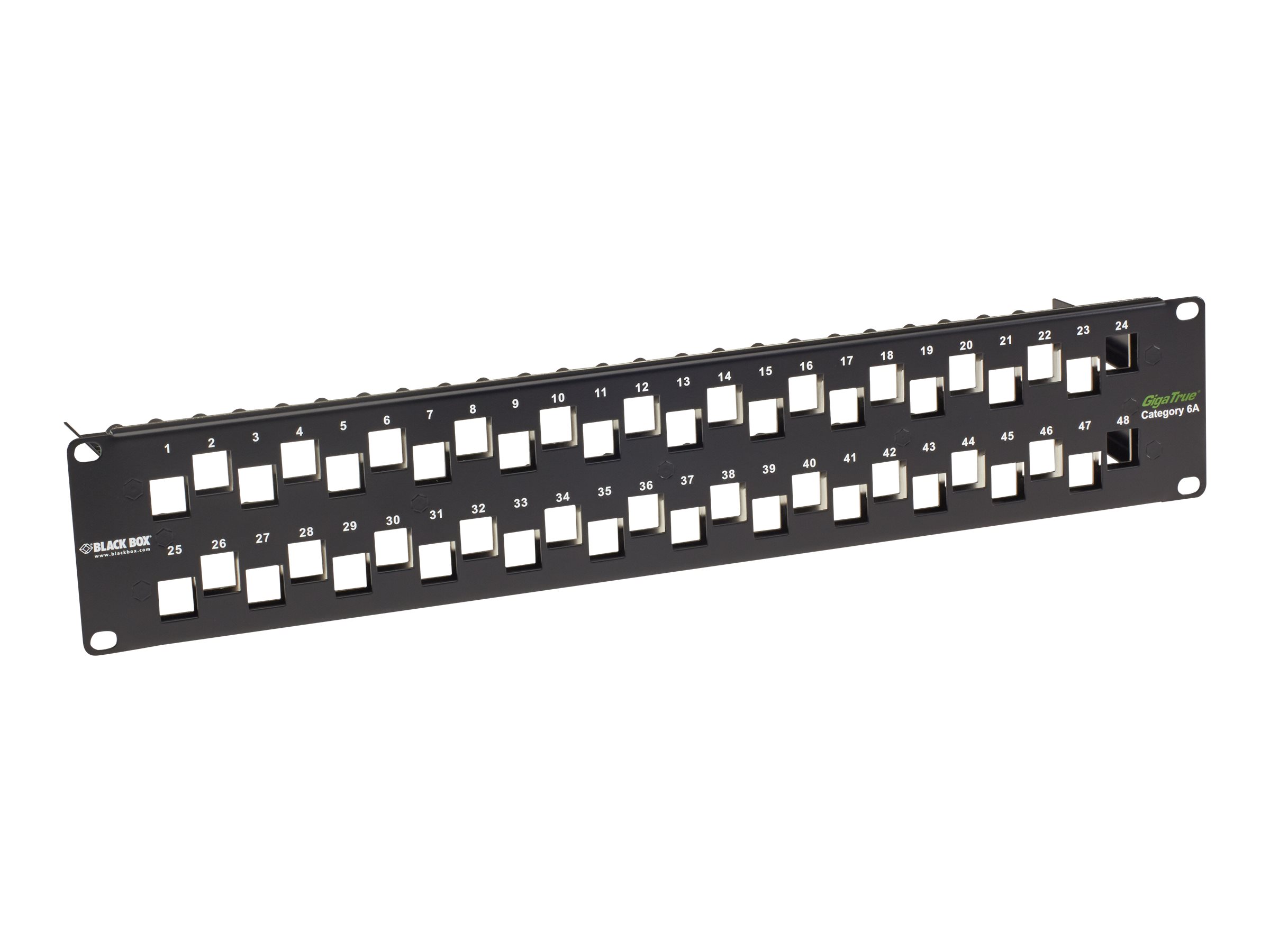 Black Box GigaTrue CAT6A Staggered Blank Patch Panel