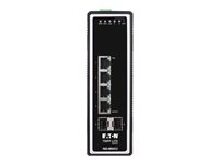 Eaton Tripp Lite series 4-Port Managed Industrial Gigabit Ethernet Switch - 10/100/1000 Mbps, 2 GbE SFP Slots, -40° to 75°C, DIN Mount - switch - 4 ports - Managed - TAA Compliant