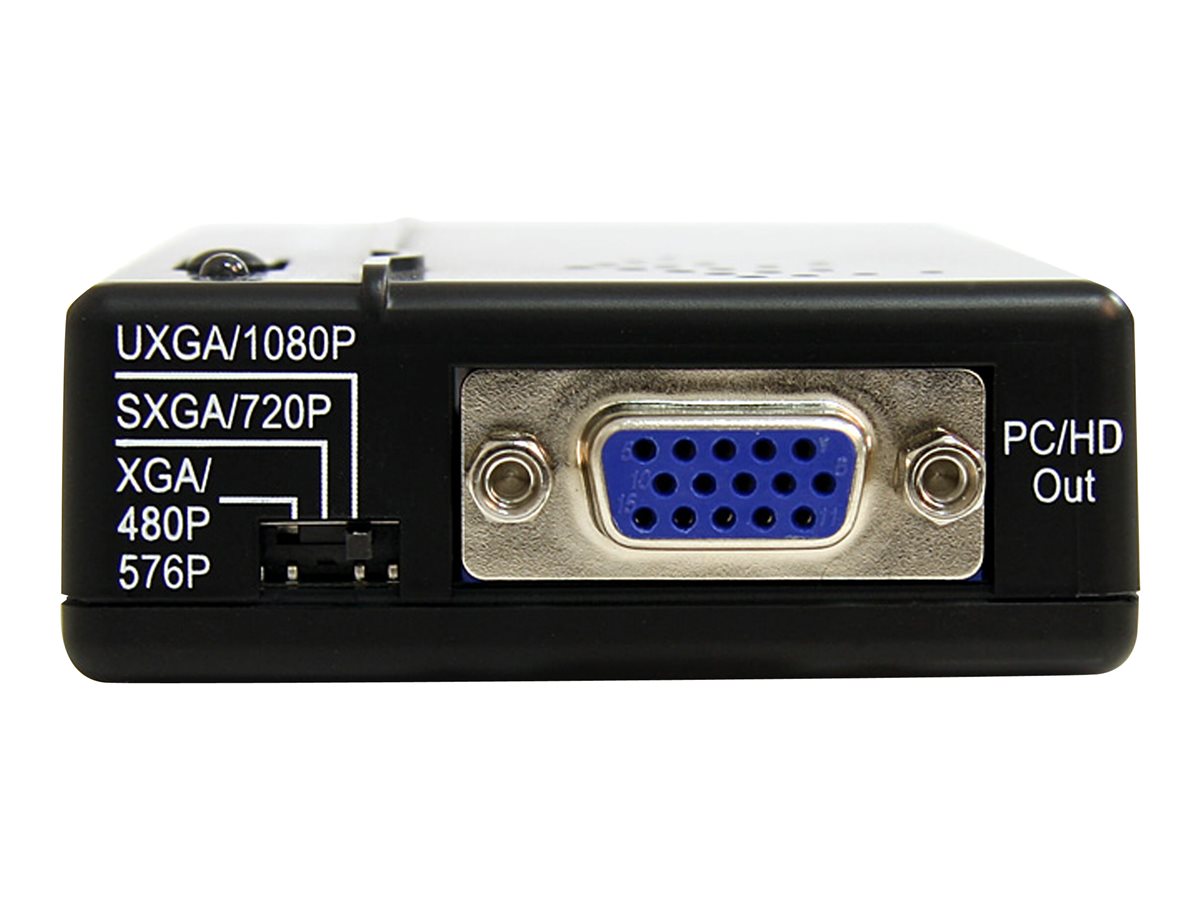 StarTech.com Composite and S-Video to VGA Video Scan Converter - composite to VGA - scan Converter - s-Video to VGA (VID2VGATV2) - nástroj pro převod videa - černá – foto 3